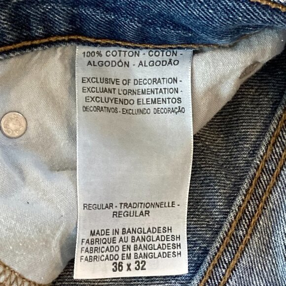 Levis Signature Regular Fit Faded Medium Wash Jeans Size 36 x 32 - Picture 4 of 9